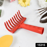 Heavy Duty Plastic Garden Hand Rake – 9-Tooth Cultivator Tool (1 Pc)